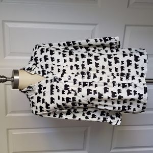 Bear print blouse
